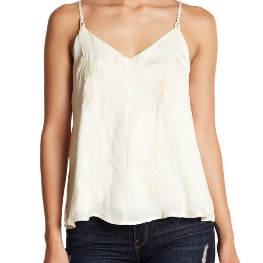 Dee Elly Satin Embroidered Tank